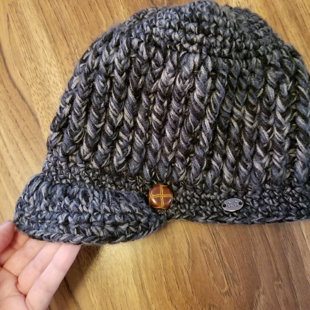 Crochet billed C.C. beanie